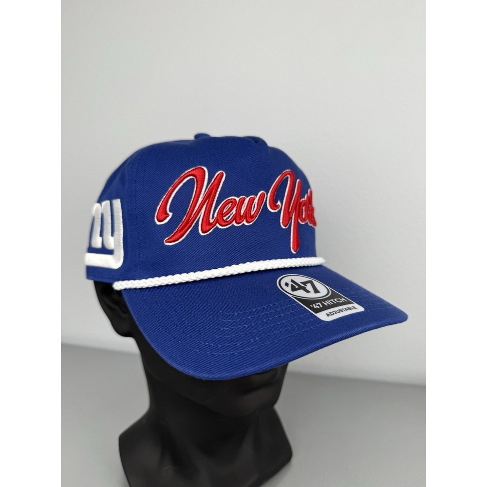 New York Giant 47 Brand SnapBack Hat Cap Adjustable Scripts Logo Hitch Rope NWT